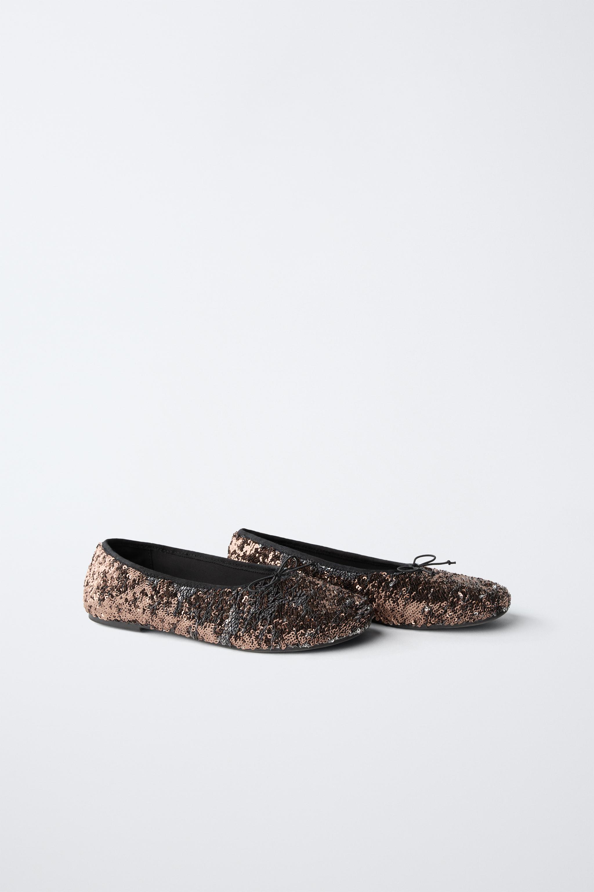 SEQUIN BALLET FLATS